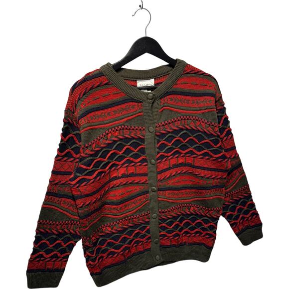 Vintage Women's La Dame 3D Patterned Cardigan Sweater M - Picture 4 of 7